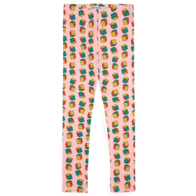 Bobo Choses Legging Roze/Groen/Geel Dobbelstenen