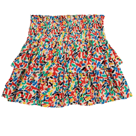 Bobo Choses Rok Creme/Rood/Blauw Confettiprint
