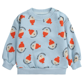Bobo Choses Sweater Blauw/Rood/Creme Ei