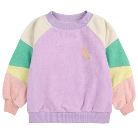 Bobo Choses Sweater Paars/Roze/Groen Badstof