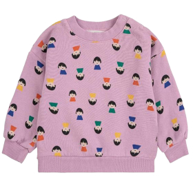 Bobo Choses Sweater Paars/Groen/Blauw Spel Pionnen