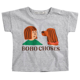 Bobo Choses T-shirt Grijs Friend In A Pickle