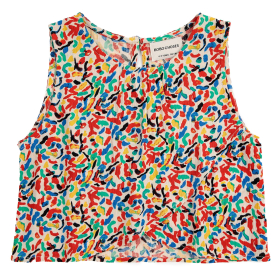 Bobo Choses Top Creme/Rood/Blauw Confetti