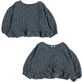 Buho Barcelona Blouse Blauw Pointelle