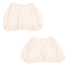 Buho Barcelona Blouse Creme Pointelle