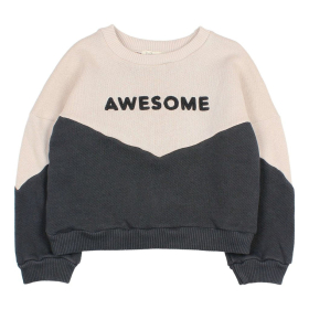 Búho Barcelona Sweater Creme/Blauw Awesome