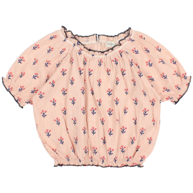 Buho Barcelona T-Shirt Roze/Blauw Bloemen