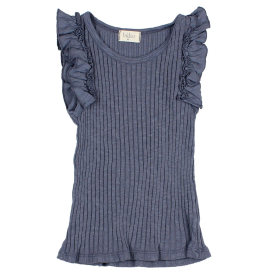 Buho Barcelona Top Blauw Ruffle