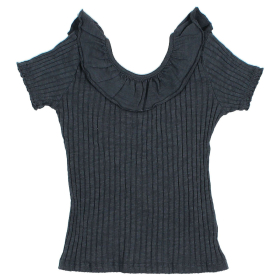 Buho Barcelona T-shirt Blauw Ruffle