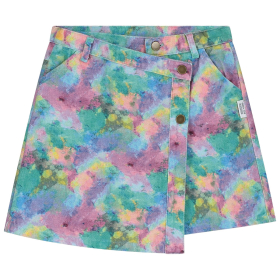 Call Me Frankie overslagrok paars/roze/groen splash