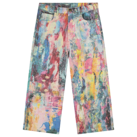 Call Me Frankie spijkerbroek blauw/grijs met verfprint