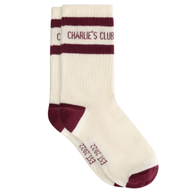 Charlie Petite Sok Creme/Rood Charlie's Club Luca