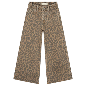 Charlie Petite Spijkerbroek Bruin Tijgerprint Wide Isae