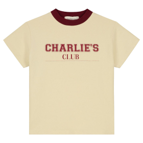 Charlie Petite T-shirt Creme/Rood Charlie's Club Leon