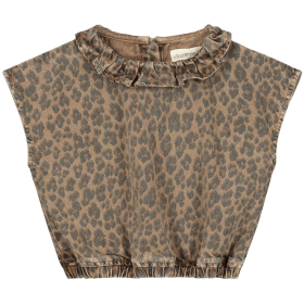 Charlie Petite Top Bruin Tijgerprint Paige