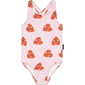 Daily Brat badpak roze/rood hartjesprint