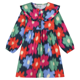 Daily Brat Jurk Blauw/Groen/Roze Bloemen