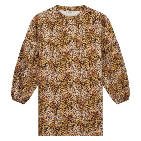 Daily Brat Jurk Bruin/Beige Tijgerprint