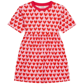 Daily Brat jurk roze/rood hartjesprint