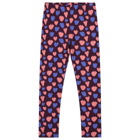 Daily Brat Legging Bruin/Roze/Paars Hartjes