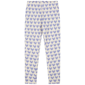 Daily Brat Legging Creme/Paars Hartjes