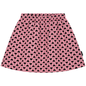 Daily Brat Rok Roze/Zwart Hartjesprint