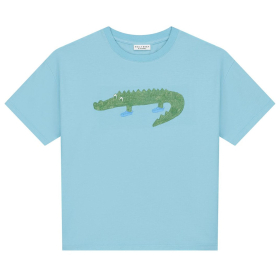 Daily Brat T-shirt Blauw Krokodil