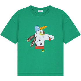 Daily Brat T-shirt groen hond