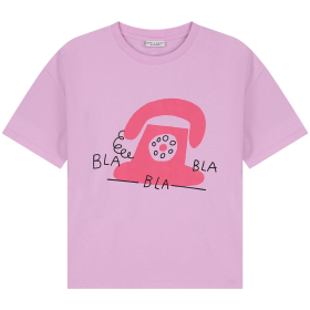 Daily Brat T-shirt paars bla bla bla