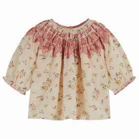 Emile Et Ida Blouse Creme/Roze Bloemenprint