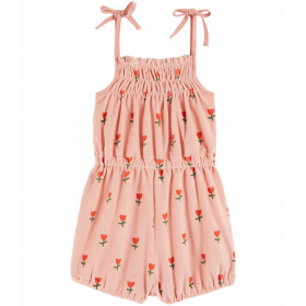 Emile Et Ida Jumpsuit Roze Bloemen Badstof