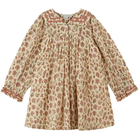 Emile Et Ida Jurk Beige/Roze Bloemenprint