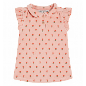 Emile Et Ida Jurk Roze Bloemen Badstof Baby