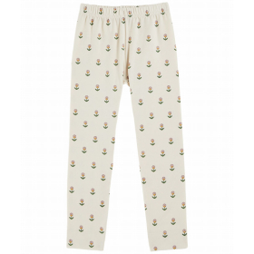 Emile Et Ida Legging Creme Bloemen