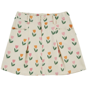 Emile et Ida rok creme met tulpenprint