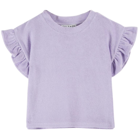 Emile Et Ida T-shirt Paars Ruffle Badstof