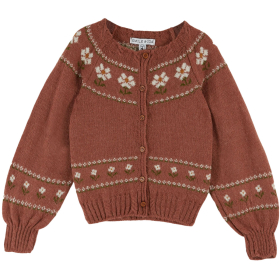 Emile Et Ida Vest Bruin/Creme Bloemen