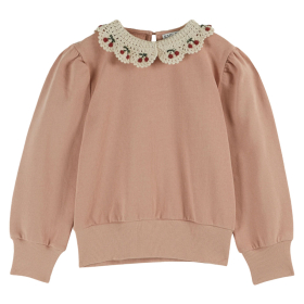 Emile Et Ida Sweater Roze Kraag Kers