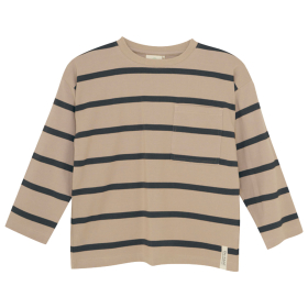 Enfant Longsleeve Bruin/Groen Strepenprint
