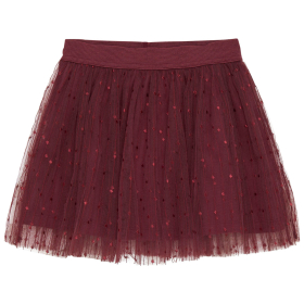 Enfant Rok Rood Glitter Tule