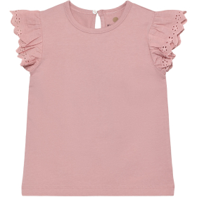 Enfant t-shirt roze ruffle pointelle
