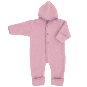 Engel Natur Overall Roze Wol Fleece Rosewood Melange
