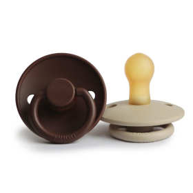 FRIGG Classic 2-pack Latex Fopspeen Milk-Choc / Sandstone