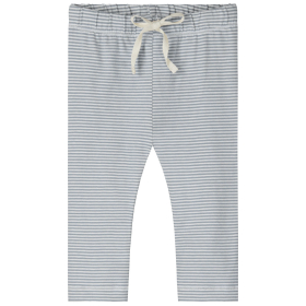 Gray Label legging grijs crème strepen stone grey baby van zacht katoen met elastische tailleband en aansluitende pasvorm