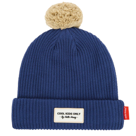 Hello Hossy Muts Blauw/Beige Pom Block Night