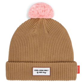 Hello Hossy Muts Bruin/Roze Pom Block Macaroon
