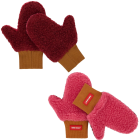 Hello Hossy Wanten Roze/Rood Teddy Heaty Tara