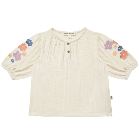 House Of Jamie Blouse Creme/Paars/Blauw Bloem