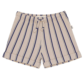 House Of Jamie Korte Broek Beige/Blauw Strepenprint