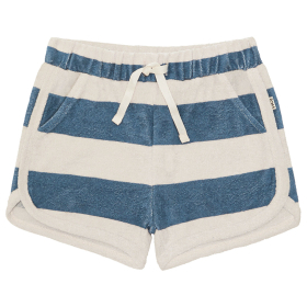 House Of Jamie Korte Broek Creme/Blauw Strepen Badstof